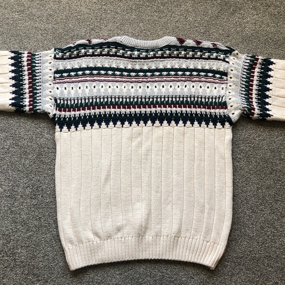 EDDIE BAUER GRANDPA SWEATER COOGI LIKE PATTERN MENS SZ LARGE USA VINTAGE - Picture 7 of 10